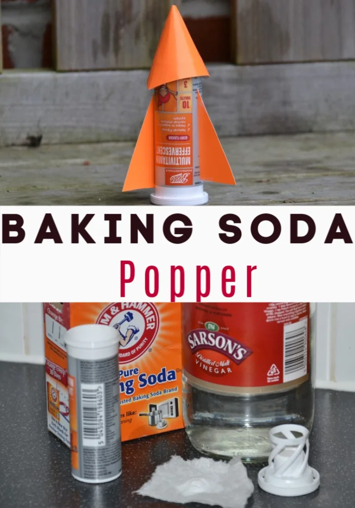 Fun Baking Soda Popper - use baking soda and vinegar to make a canister POP!! #scienceforkids #funscience