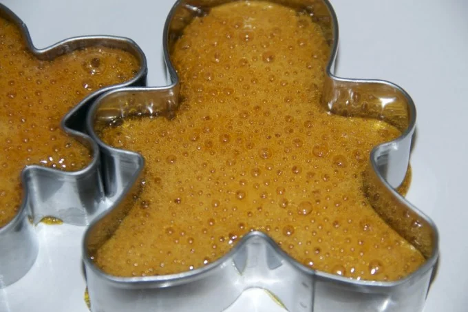 bubble orange honeycomb