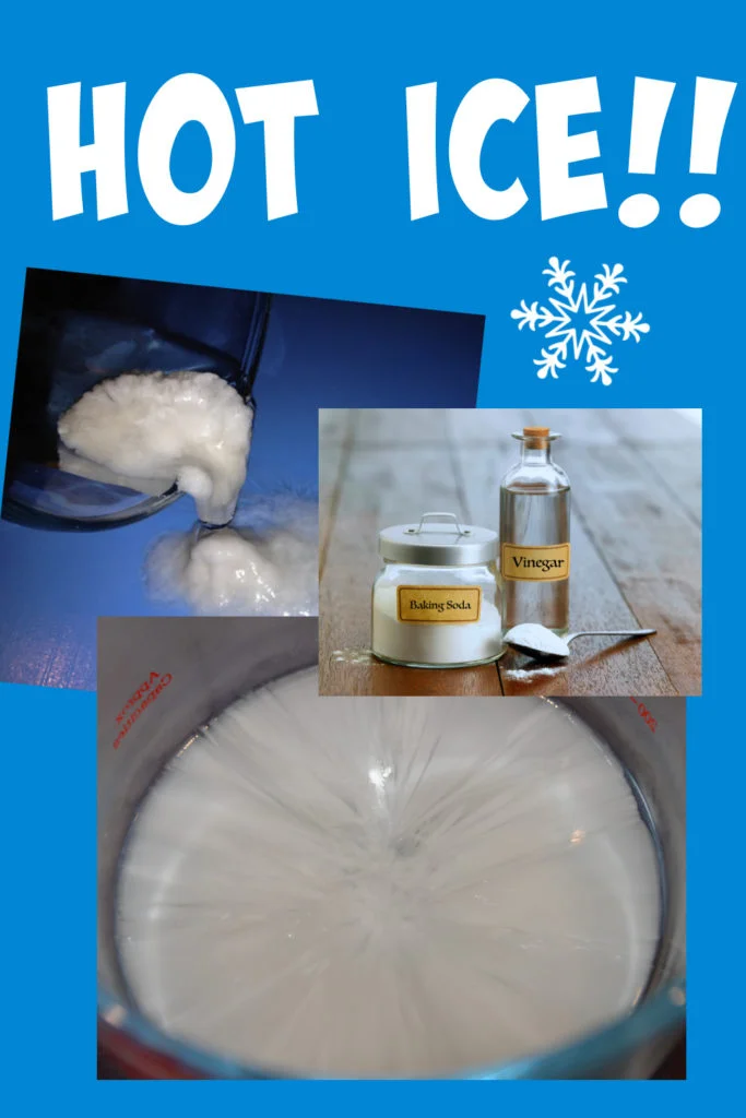 Images of hot ice in a jug
