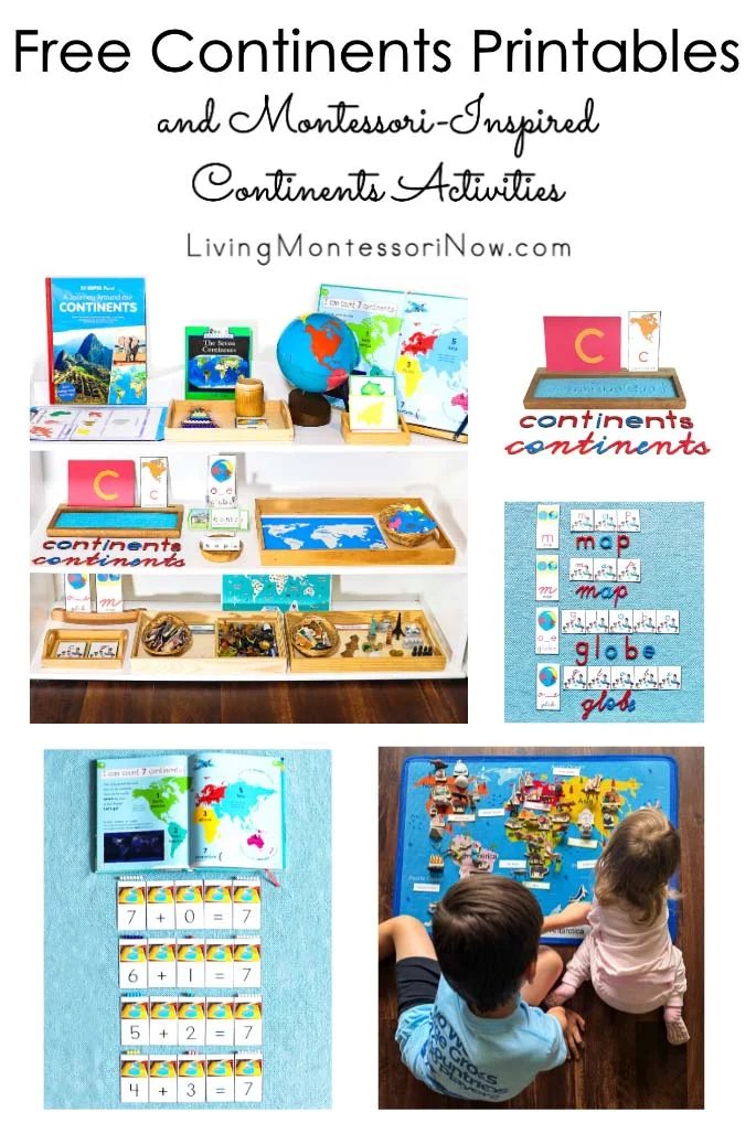 Free Continents Printables and Montessori-Inspired Continents Activities