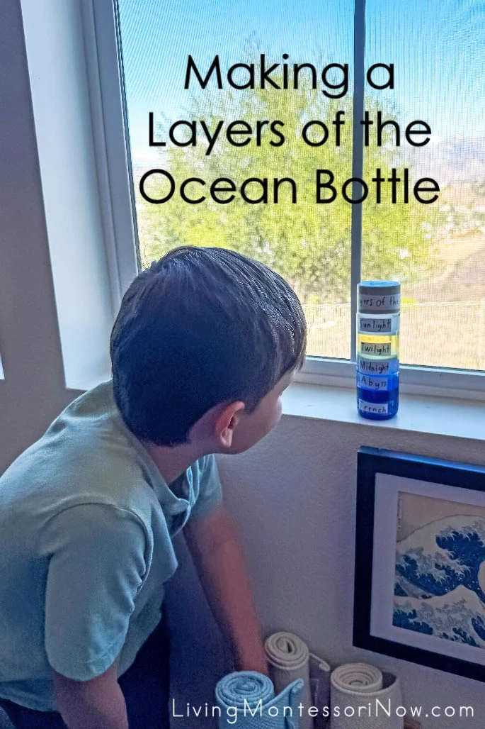 Making a Layers of the Ocean Bottle