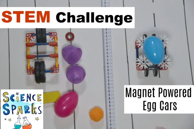 Magnet powered car activity