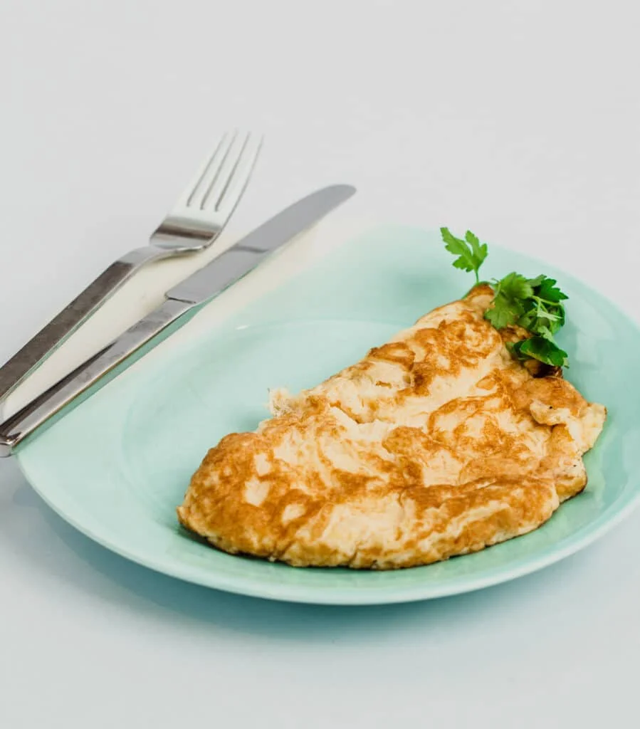 An omelette on a plate