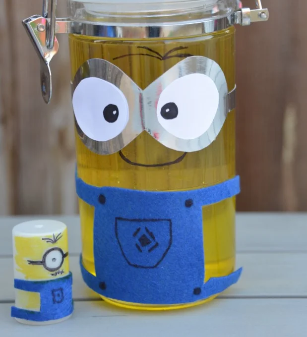Minion themed lava lamp